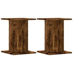 vidaXL Supporti per Piante 2 pz Rovere Fumo 30x30x40 cm in Truciolato