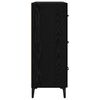vidaXL Credenza con cassetto Rovere Nero 69,5 x 34 x 90 cm