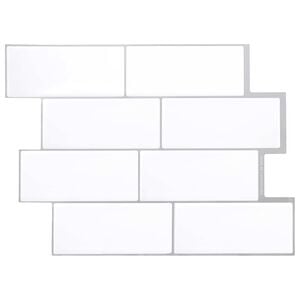vidaXL Piastrella subway 10 pcs Bianco e Grigio 29 x 21 cm