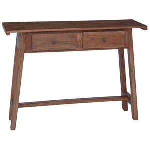vidaXL Scrivania Marrone 110 x 30 x 79 cm Legno di Mogano Massello