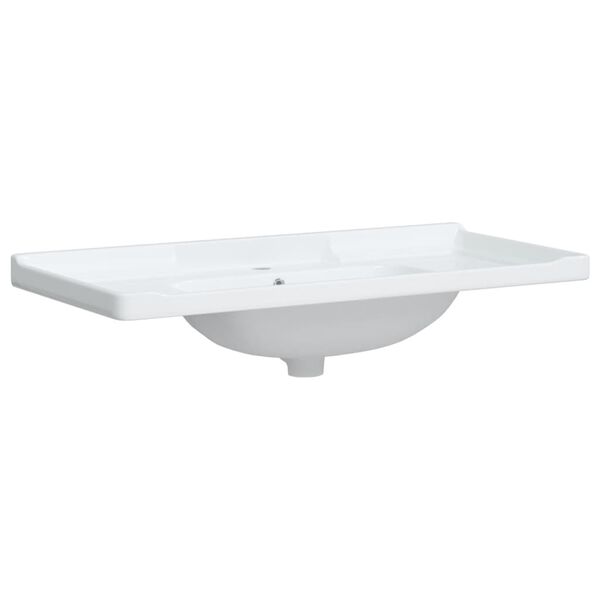 vidaXL Lavandino da Bagno Bianco 71x48x19,5cm Rettangolare in Ceramica