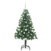 vidaXL Albero di Natale con 150 LED con supporto Verde 150 cm PVC