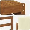 vidaXL Set divani 7 pcs Naturale e Crema Legno di Acacia Massello