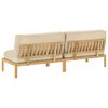 vidaXL Set di divani Beige 240 x 92 x 69 cm Legno di Acacia Massello