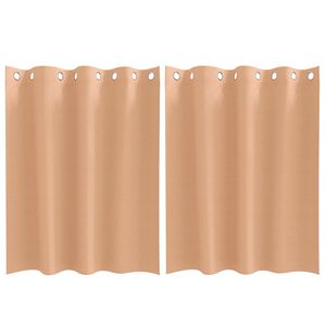 vidaXL Tende Blackout con Anelli 2 pz Marrone Chiaro 140 x 140 cm