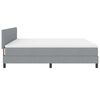 vidaXL Letto a molle con materasso Grigio chiaro 200 x 200 cm Tessuto
