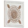vidaXL Decorazione artistica 2 pcs Marrone e bianco 40 x 40 x 1,5 cm
