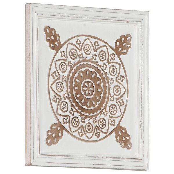 vidaXL Decorazione artistica 2 pcs Marrone e bianco 40 x 40 x 1,5 cm
