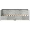 vidaXL Letto Giorno con cassetto Grigio 90 x 200 cm Legno multistrato