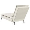 vidaXL Chaise Longue Massaggi con Cuscino a Rullo Crema in Velluto