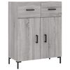 vidaXL Credenza Grigio Sonoma 69,5x34x180 cm in Legno Multistrato