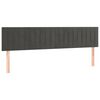 vidaXL Testiera Grigio Scuro 200x5x78/88 cm in Velluto