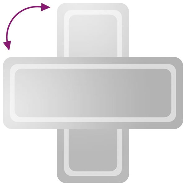 vidaXL Specchio da Bagno con Luci LED 40x100 cm