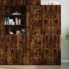 vidaXL Credenza Rovere Fumo 45x42,5x185 cm in Legno Ingegnerizzato