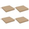 vidaXL Cuscini per Seduta SOEST 4 pz 100% Poliestere Sabbia