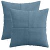 vidaXL Federa 2 pcs ALMELO Blu 40 x 40 cm corduroy