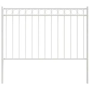 vidaXL Elemento Recinzione ASSEN 170 x 150 cm Acciaio Bianco