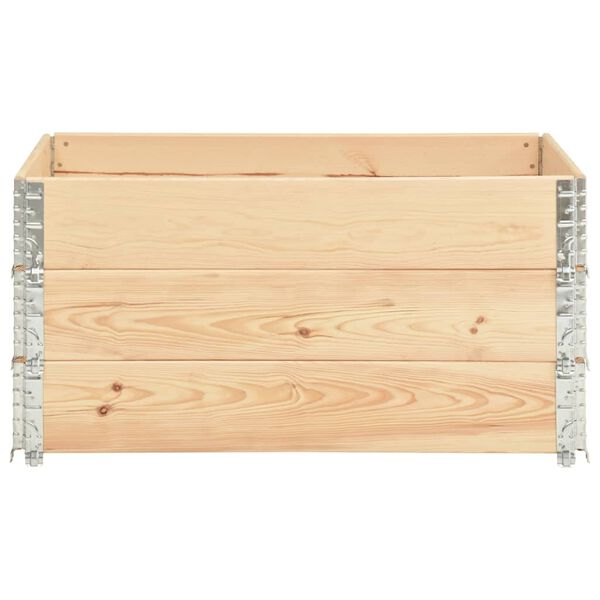 vidaXL Fioriere Rialzate 3 pz 80x120 cm in Legno Massello di Pino