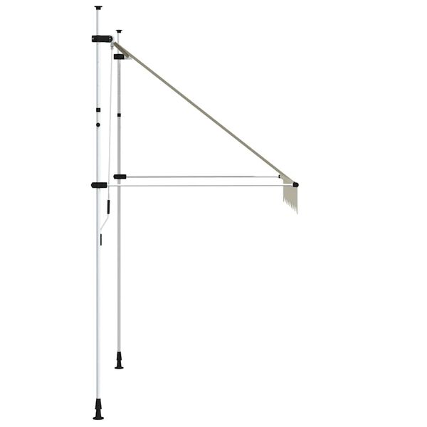 vidaXL Tenda da Sole Retrattile Manuale 200 cm Crema