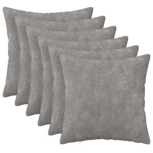vidaXL Cuscino 6 pz HEERLEN Grigio Chiaro 30 x 30 cm