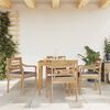 vidaXL Set Pranzo Giardino 5pz con Cuscini Grigio Scuro Massello Teak