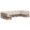 vidaXL Set Divano da Giardino 10 pz Beige polyrattan