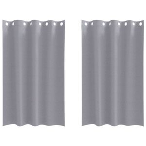 vidaXL Tende Blackout con Anelli 2 pz Grigio chiaro 175 x 140 cm