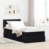 vidaXL Struttura Letto Pouf con Materasso Nero 90x200 cm in Velluto