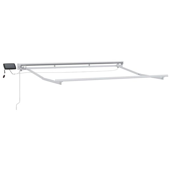 vidaXL Cornice per Tenda Manuale con LED Crema 2,5 x 2 m