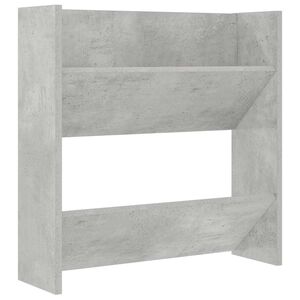 vidaXL Scarpiera a Muro Grigio Cemento 60x18x60cm in Legno Multistrato