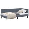 vidaXL Cornice del letto ad angolo Grigio scuro 100 x 200 cm Velluto
