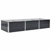 vidaXL Letto Rialzato Giardino Antracite 240x80x45 cm Acciaio Zincato