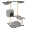 vidaXL Albero per Gatti con Tiragraffi Grigio Chiaro 82 cm