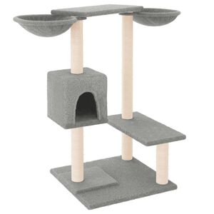 vidaXL Albero per Gatti con Tiragraffi Grigio Chiaro 82 cm