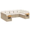 vidaXL Set Divano da Giardino 9 pz con Cuscini Beige in Polyrattan