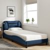 vidaXL Letto con Materasso Hvar Blu 90x190 cm in Tessuto