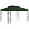 vidaXL Gazebo 3,97 x 2,96 x 2,68 m Verde Poliestere e Acciaio