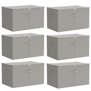 vidaXL Scatola di Stoccaggio 6 pz Tessuto non tessuto 55 x 35 x 32 cm