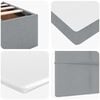vidaXL Pouf Letto con Materasso e LED Grigio Chiaro 80x200cm Tessuto