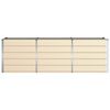 vidaXL Fioriera Avorio 240 x 80 x 75 cm Acciaio