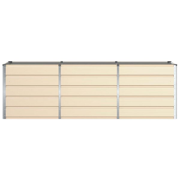 vidaXL Fioriera Avorio 240 x 80 x 75 cm Acciaio