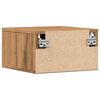 vidaXL Comodino a Muro Rovere Artigianale 35x35x20 cm