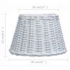 vidaXL Paralume in Vimini 38x23 cm Bianco