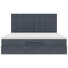 vidaXL Struttura Letto Pouf con Materassi 180x200 cm Velluto