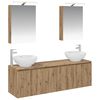 vidaXL Set di Armadi da Bagno 5 pcs Rovere Artigianale