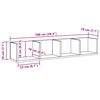 vidaXL Mensola a Muro CD Artigianale 100x18x18 cm Legno Multistrato