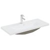 vidaXL Lavabo da Incasso con Rubinetto 91x39x18 cm in Ceramica Bianco