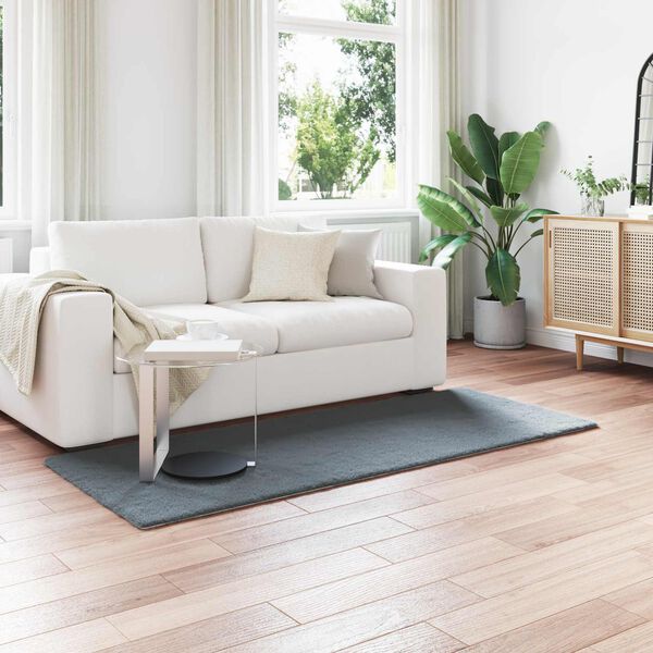 vidaXL Tappeto in Pelliccia Sintetica di Coniglio Olite Antracite