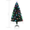 vidaXL Albero di Natale Preilluminato con Supporto e LED 150 cm Fibra Ottica