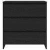 vidaXL Credenza Rovere Nero 70x41x75 cm in Legno Multistrato